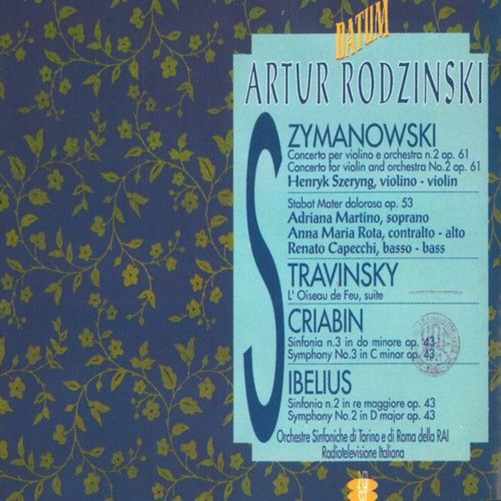 Scriabin / Sibelius / Szeryng / Rodzinski - Artur Rodzinsky Conducts  COMPACT